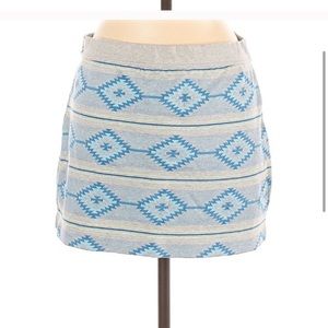 Hollister Blue and Grey Aztec Skirt